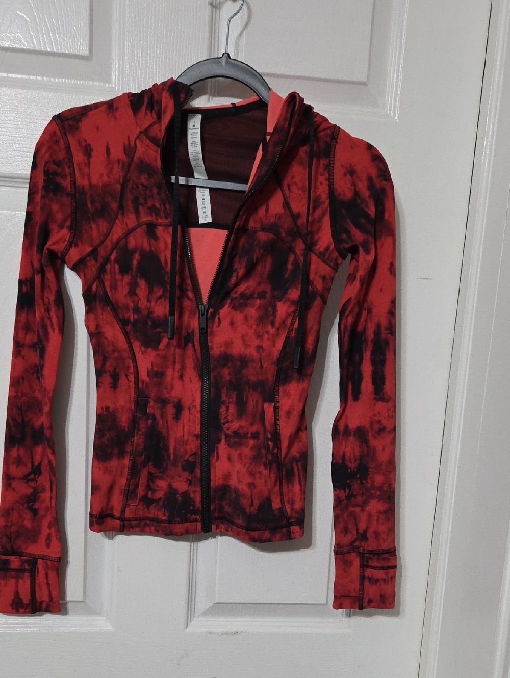 Nylon blend athletic jacket, Lululemon Hooded Define Jacket Nulu, Game Day Red B